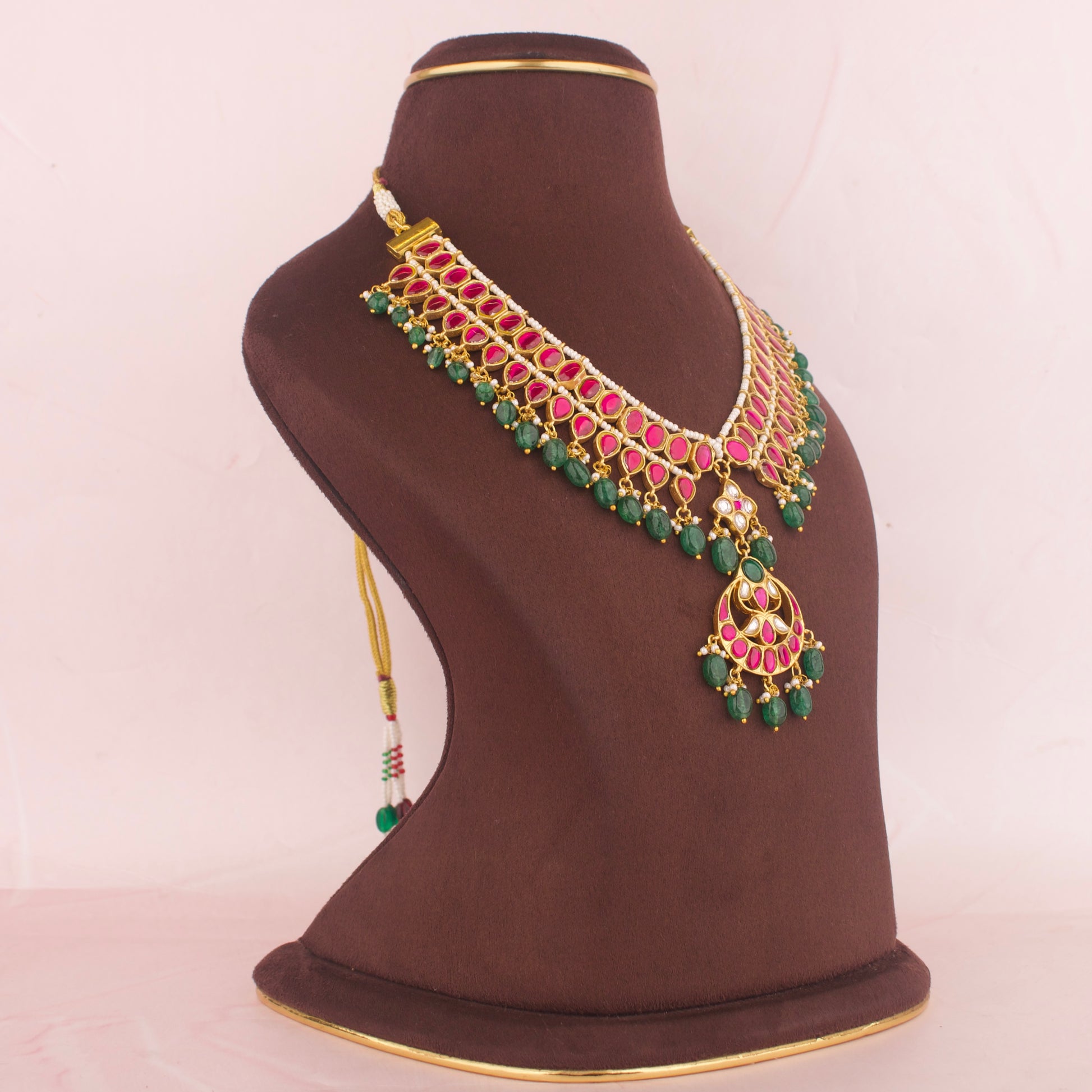Traditional Jadau Kundan Necklace + Choker - DULHAN JEWELS