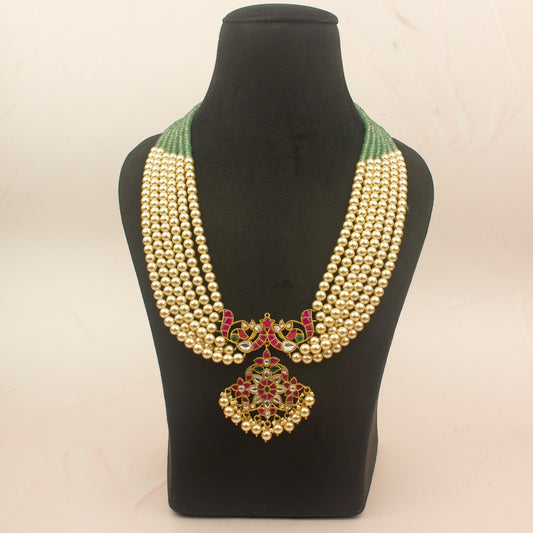 Jadau Kundan Pearl & BeadsMala