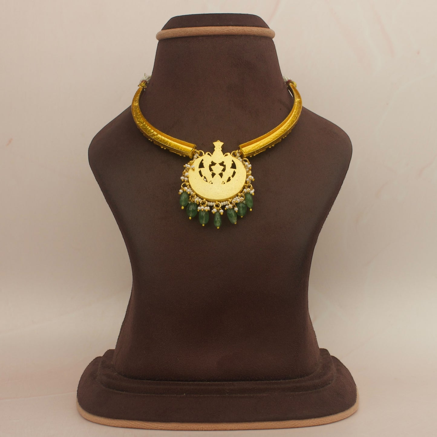 Chandbali Locket Jadau Kundan Kanti Necklace