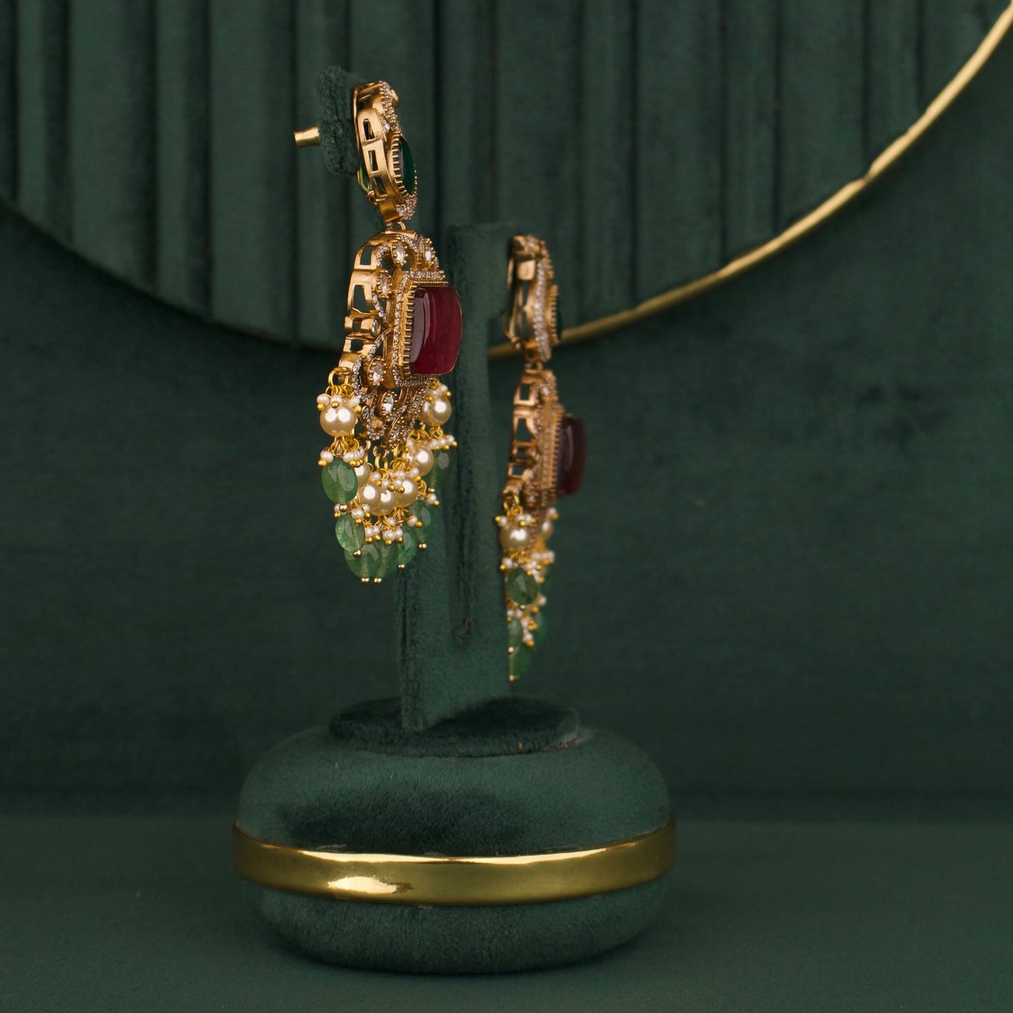 Gold Inspired Victorian Polki - Designer Necklace Sets