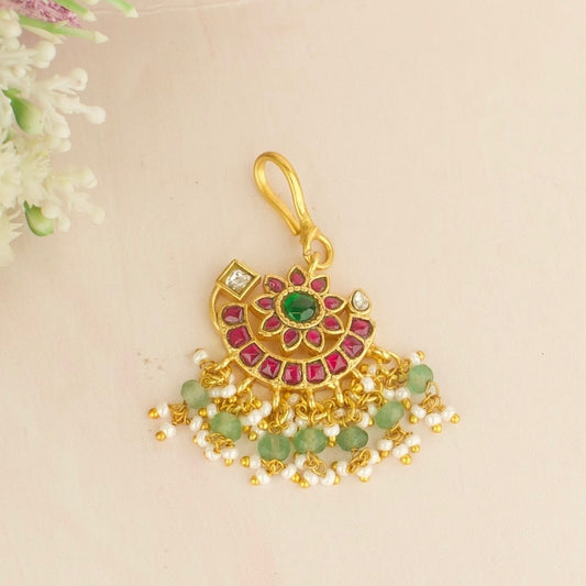 Jadau kundan Stone Work Short Maangtika