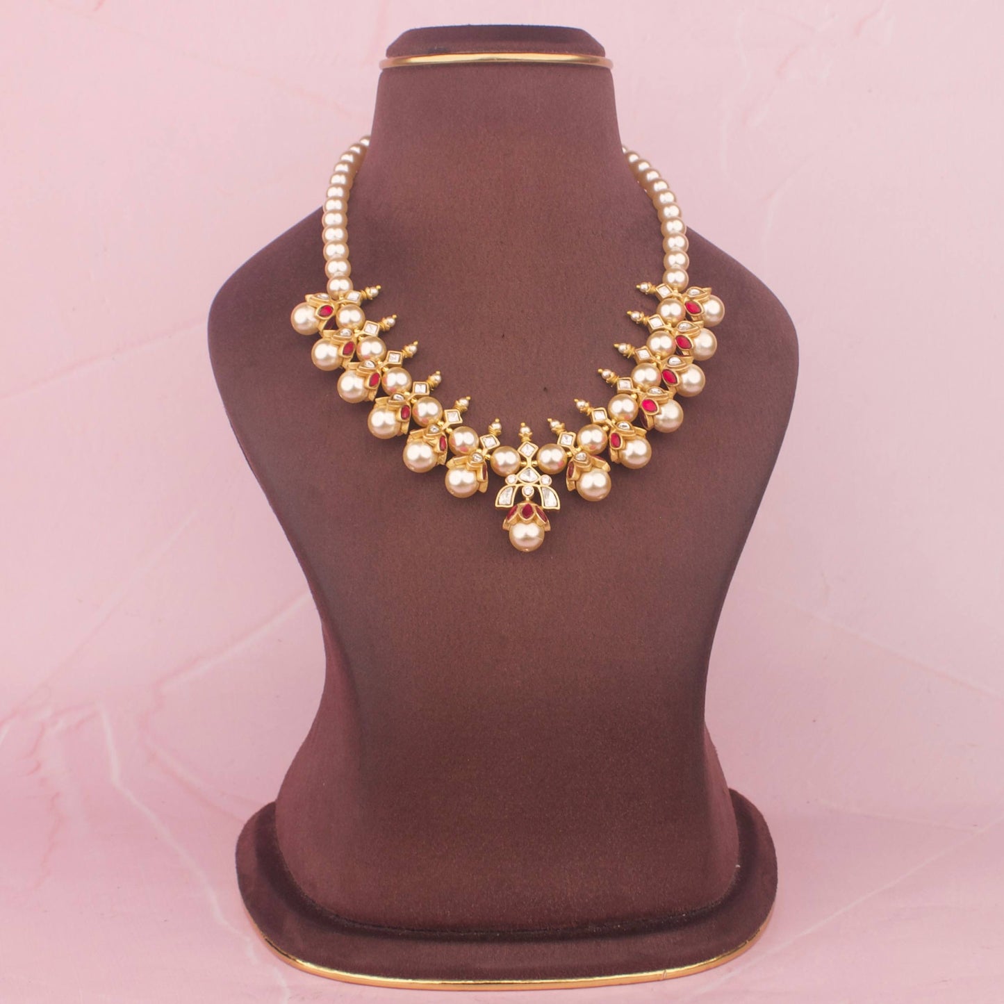 Fresh Water Pearls Mala With Matching Earrings