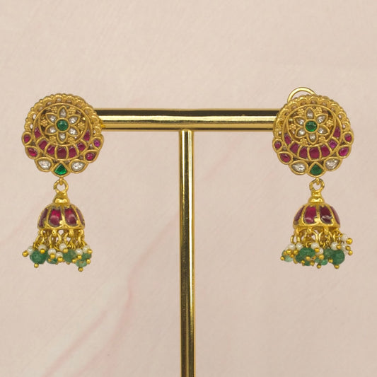 Elegance Redefined Jadau Kundan Jhumkas