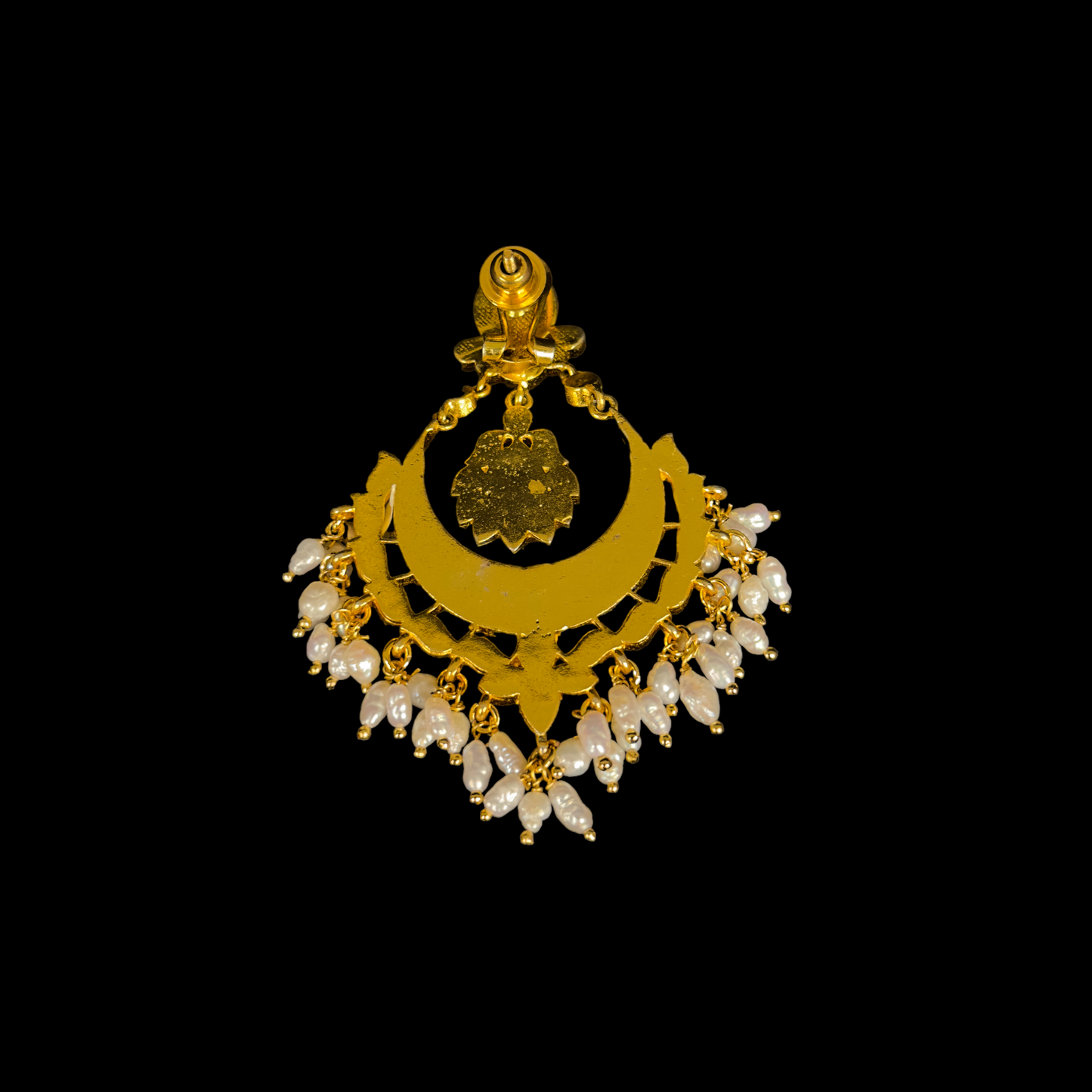 Royal Grandeur Jadau Kundan Chandbali Earrings