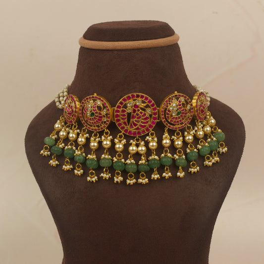 Bridal Jadau Kundan Peacock Choker