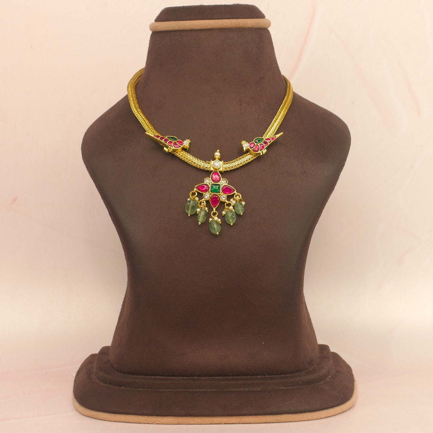 Simple Elegant Jadau Kundan Nantaad Necklace