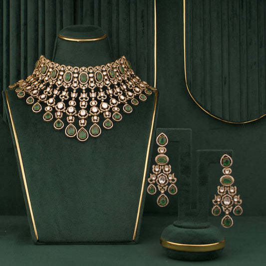 Luxury Royal Victorian Bridal Choker And Earring Set