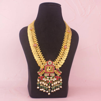 Designer Jadau Kundan Kasulu Haram With Pendant