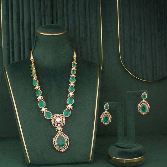 Radiant Victorian Necklace Set With Matching Earrings
