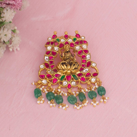 Divine Lakshmi Devi Jadau Kundan Pendant
