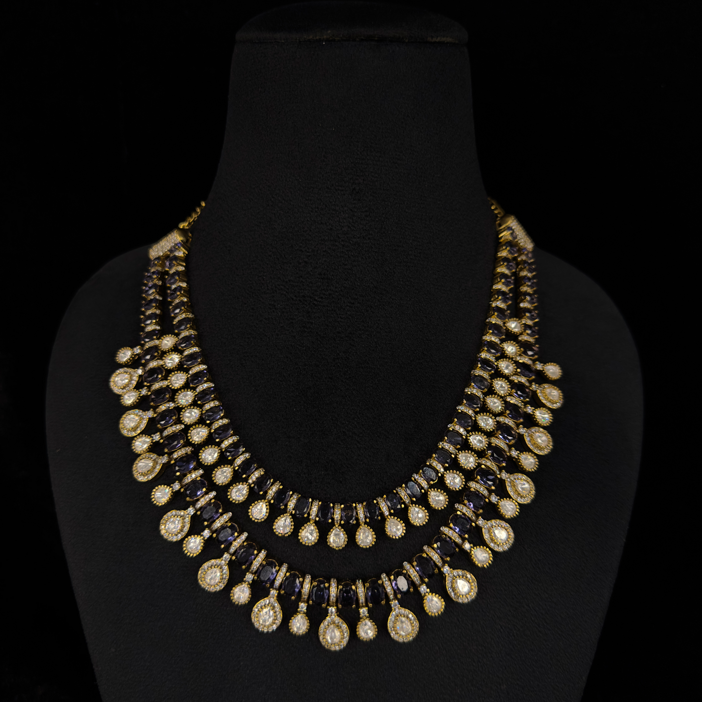 Gorgeous Two-Step Victorian Necklace with drop earrings