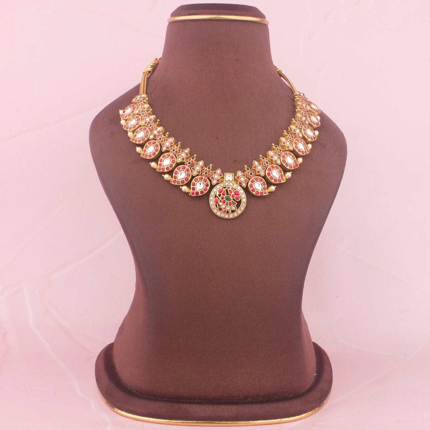 Elegant Jadau Kundan Short Mango Haram
