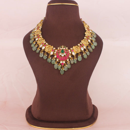 Traditional Nakshi x Jadau Kundan Elegant Necklace