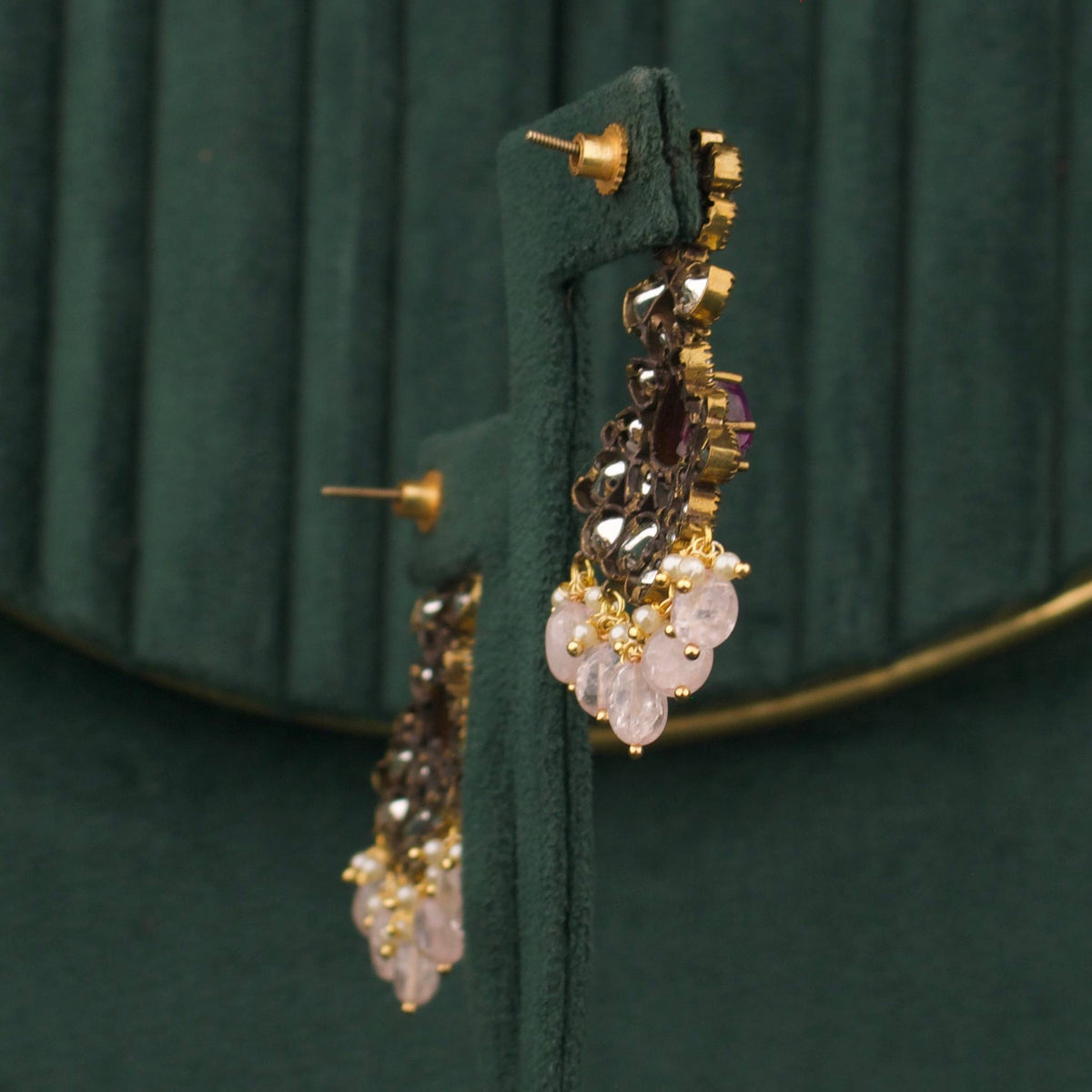 Designer Victorian Earrings With Hangings
