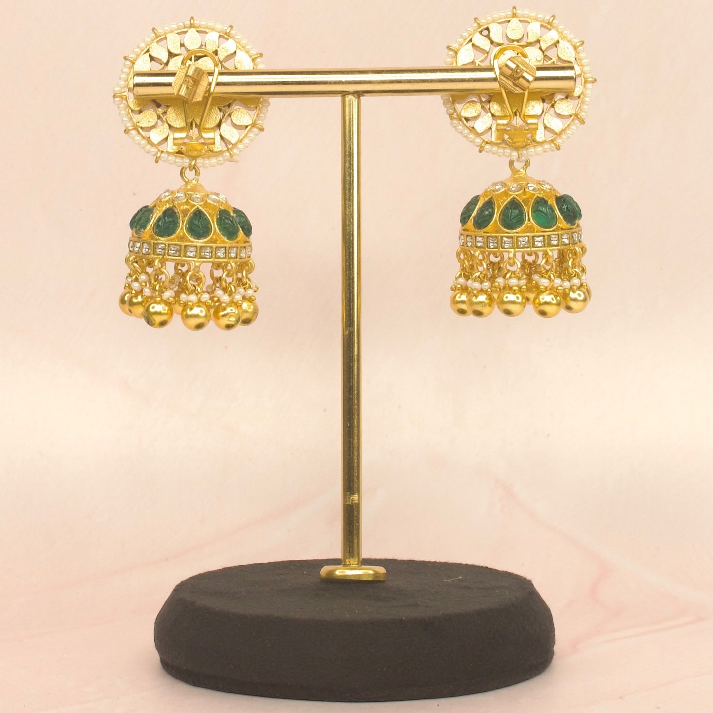 Bridal Jadau Kundan Jhumka Earrings (DJJ360)