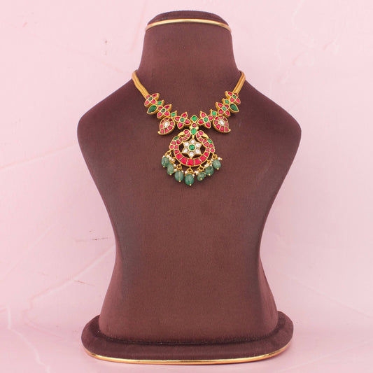 Designer Jadau Kundan Nantad Chain Necklace With Statement Locket