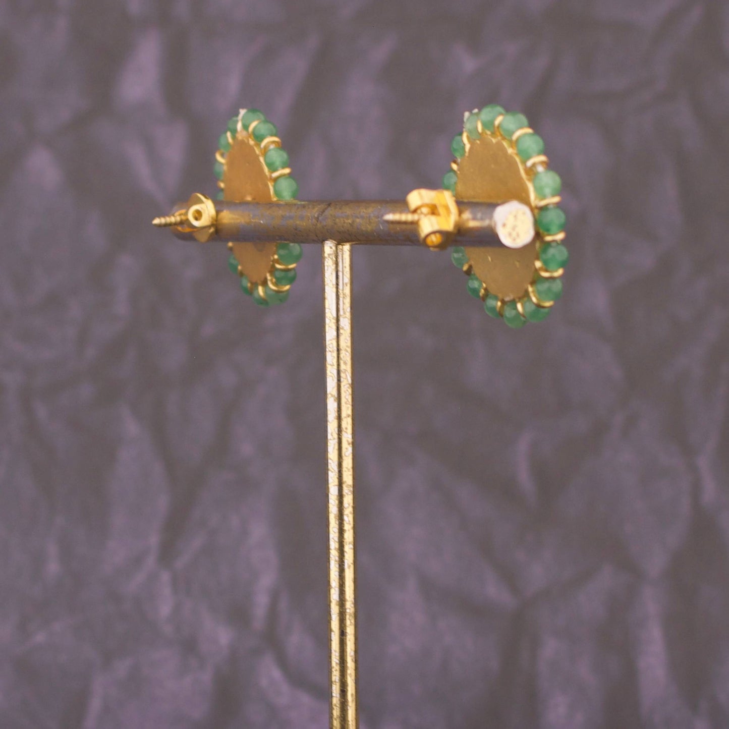Elegant Floral Jadau Kundan Stud Earrings