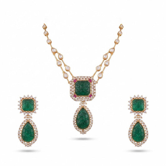 Antique Victorian Necklace Set With Earrings