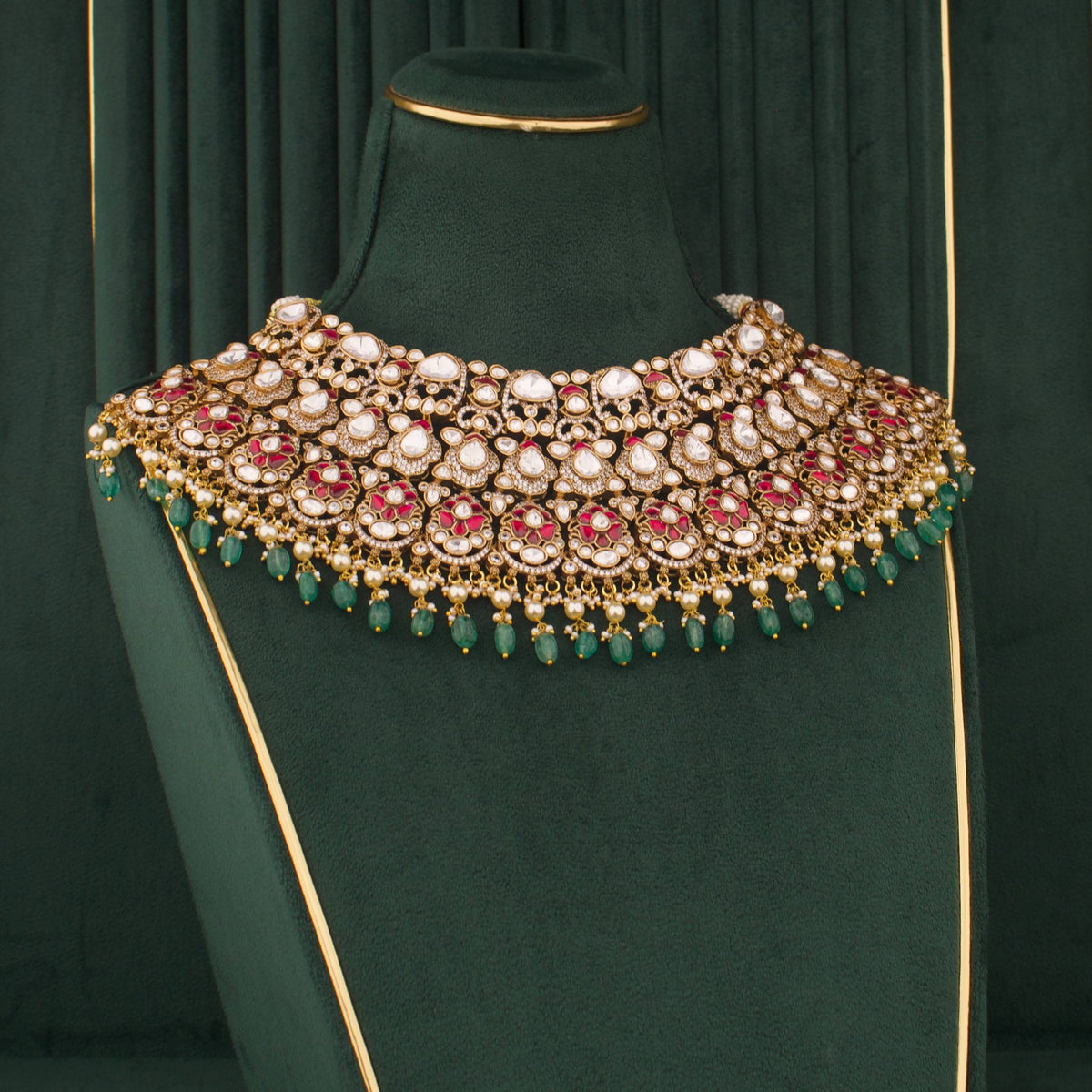 Royal Victorian Choker Necklace With Matching Earrings