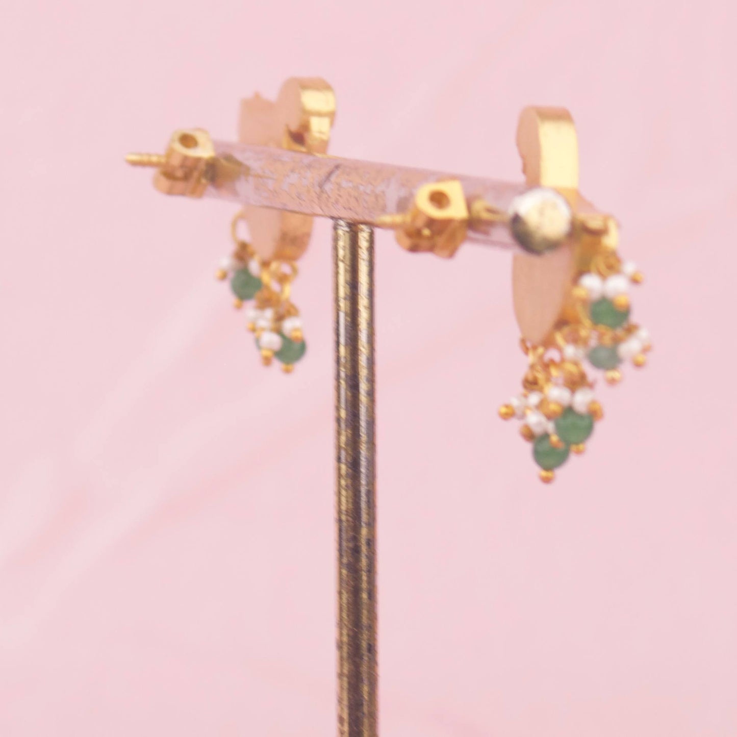 View 5 of Unique Peacock Design Jadau Kundan Necklace Set With Earrings - Authentic Bridal Collection | Dulhan Jewels