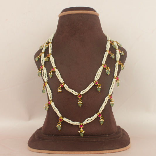 Jadau Kundan Step By Step Pearl Mala