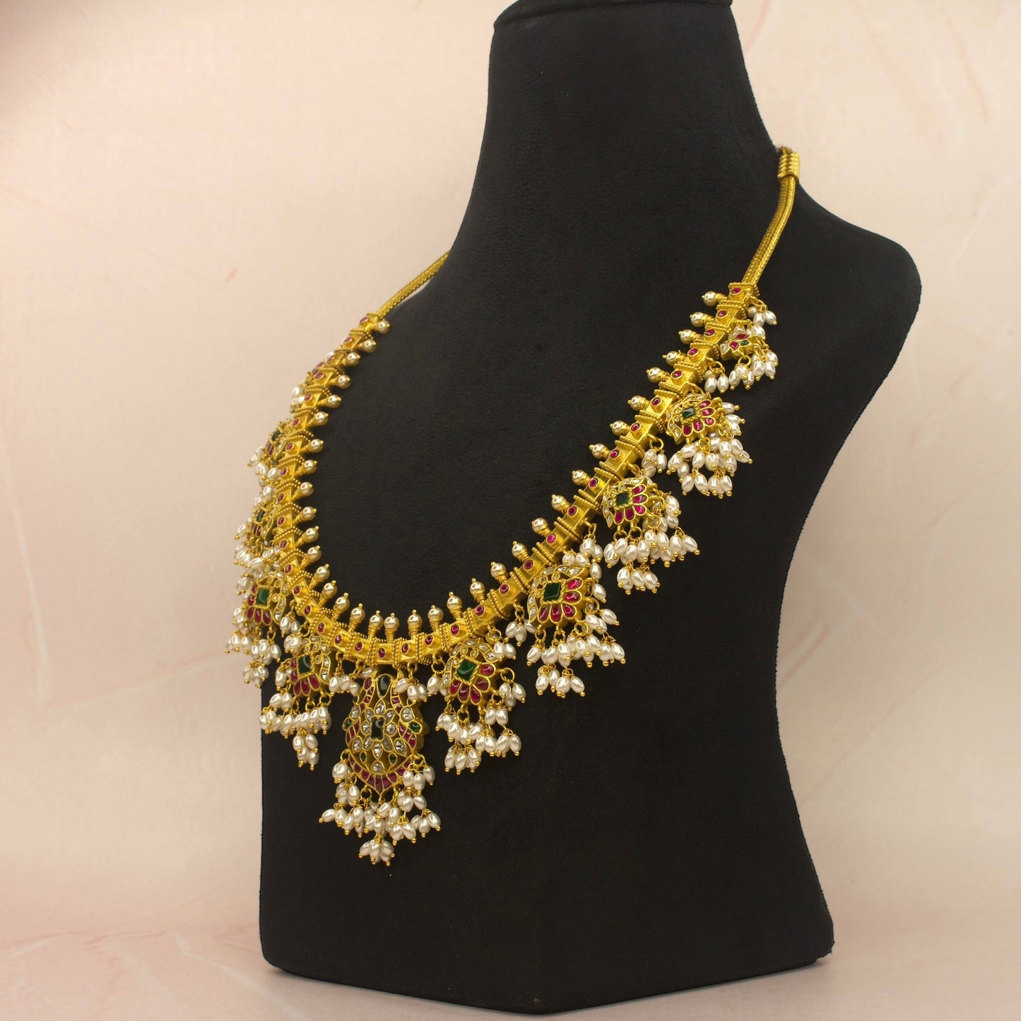 Bridal Guttapusalu Jadau Kundan Necklace