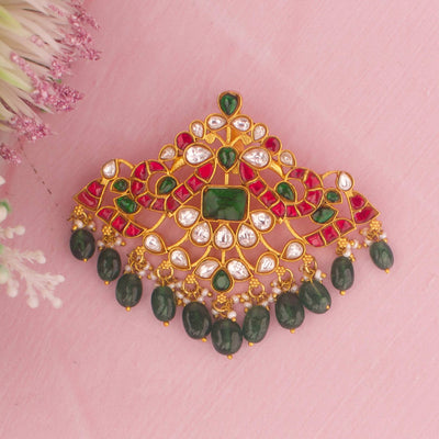 Lavish Jadau Kundan Locket With Strawberry Beads