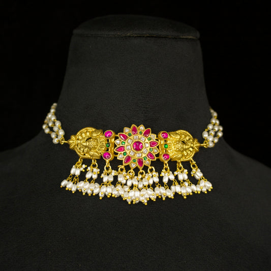 Nakshi Kundan Jadau Kundan Choker Necklace