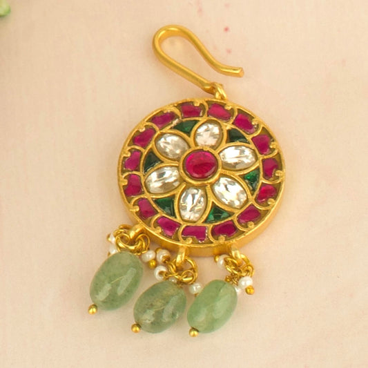 Dazzling Floral Design Jadau Kundan Short Maangtika