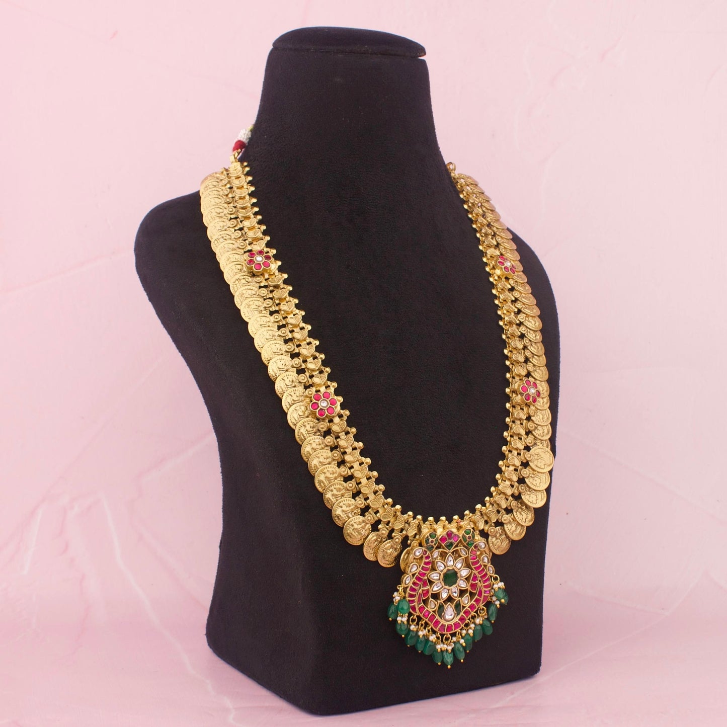 Heritage Coin Necklace With Jadau Kundan Pendant
