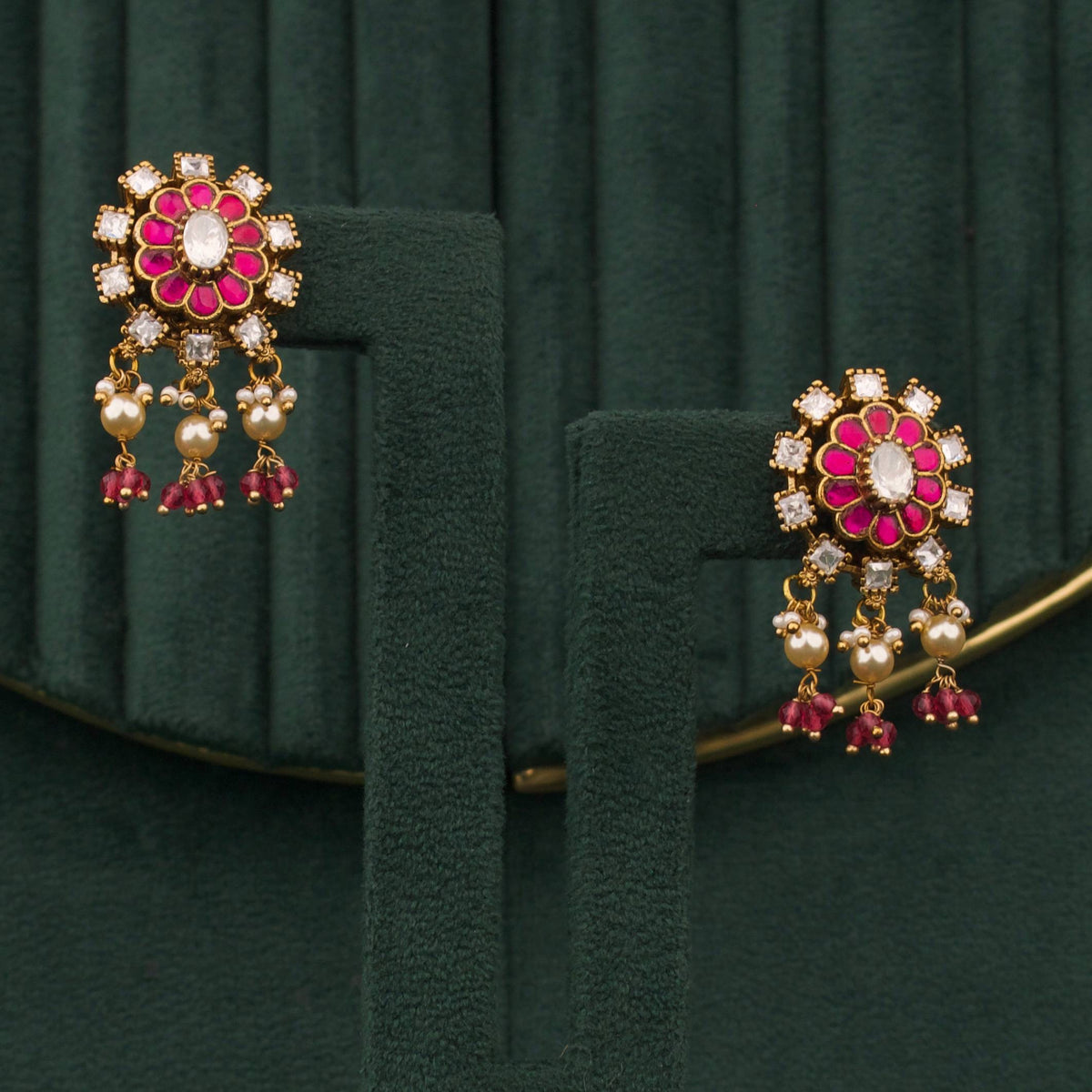 Radiant Victorian Stud Earrings With Hangings