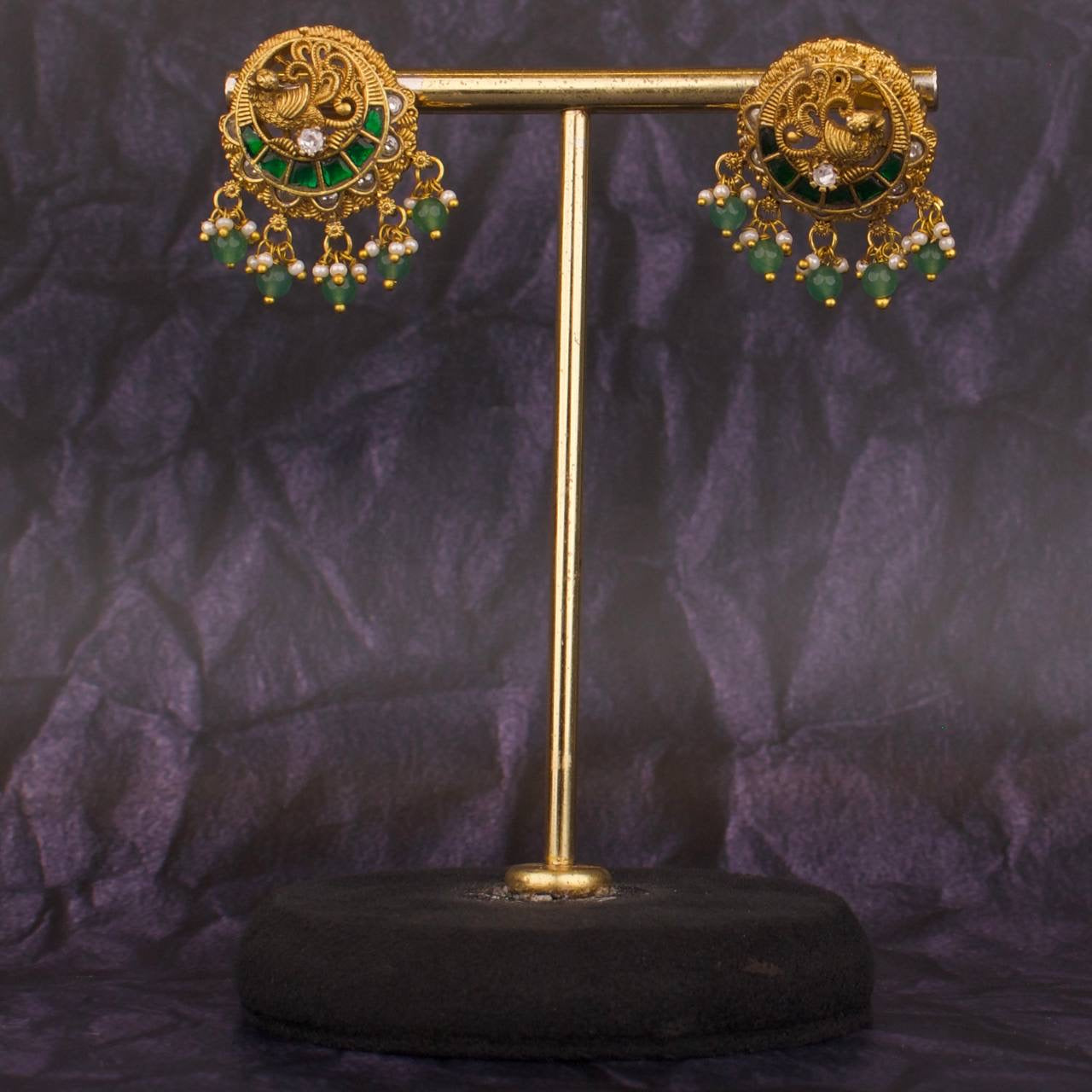 Nakas Kundan Stud Earrings