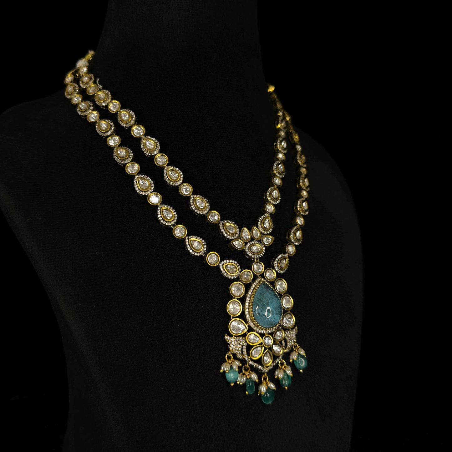 Two-Step Antique Victorian Drop Necklace Set