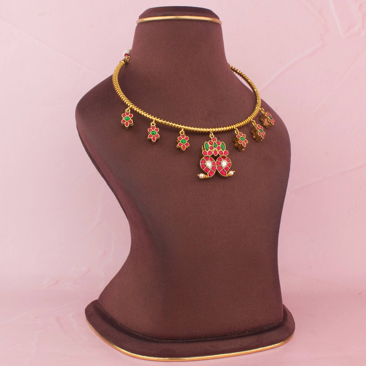 2-in-1 Reversible Jadau Kundan Kanti Craftsmanship & Detail View - Dulhan Jewels