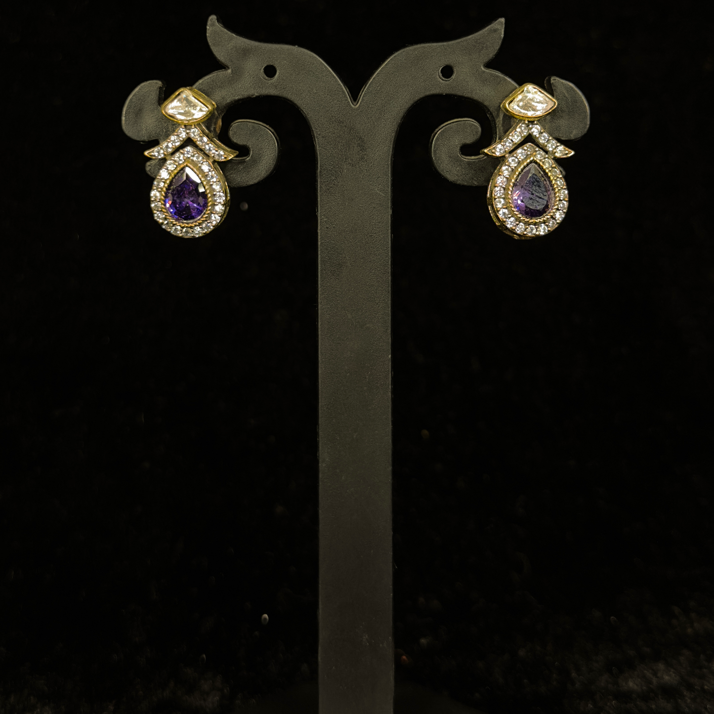 Simple Victorian Drop Stud Earrings