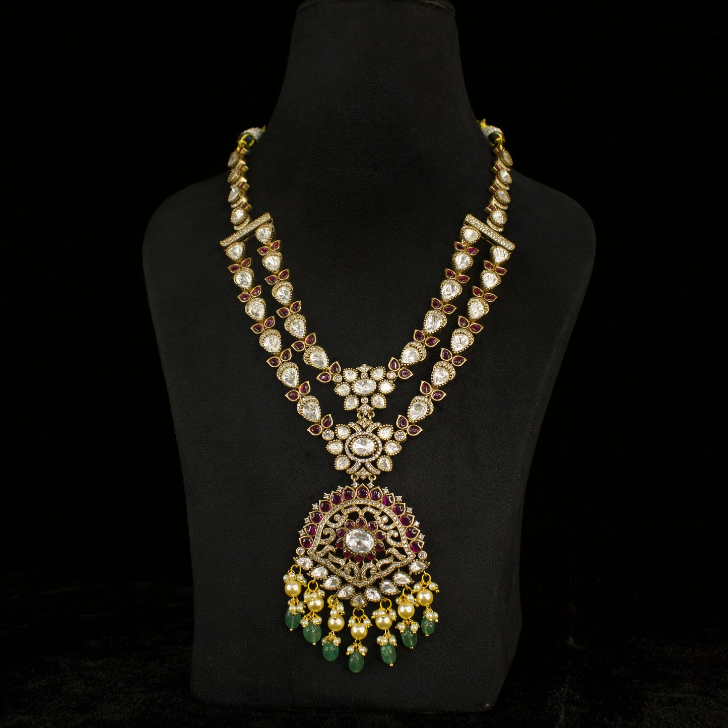 Two-Step Diamond Victorian Necklace Set