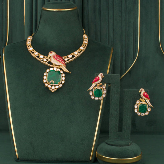 Master Piece Fusion Victorian Necklace Set With Matching Earrings