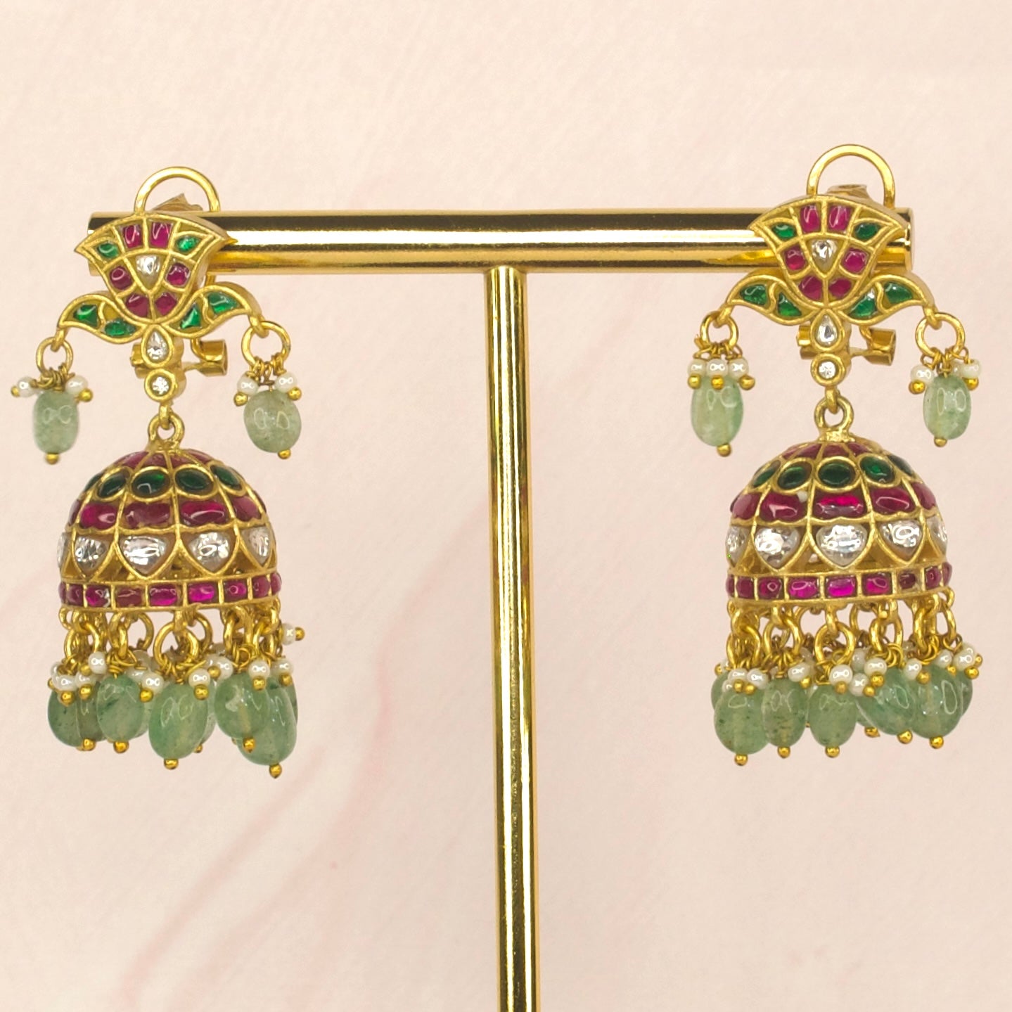 Regal Arch Jadau Kundan Jhumkas