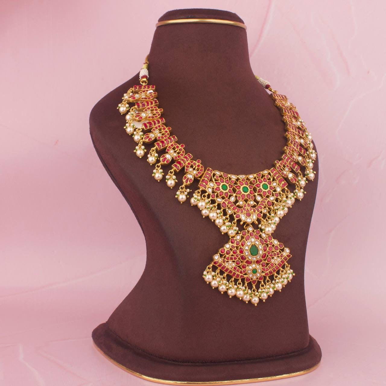 Traditional Kundan Necklace Made In Pure 925 Silver Gold Plating