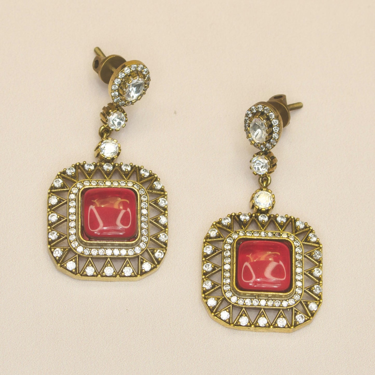 Two-Line Victorian Diamond Necklace with earrings