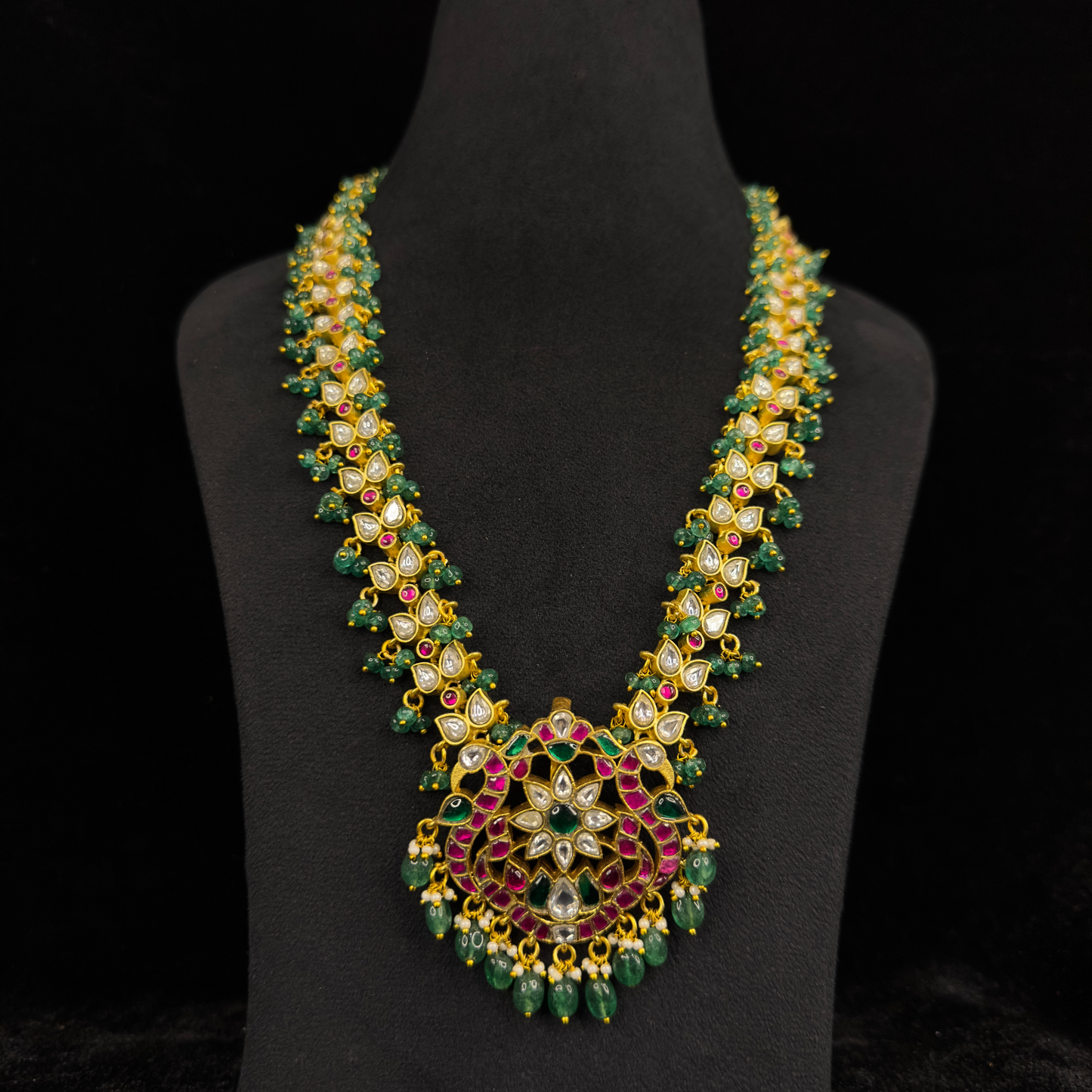 Bridal Collections Jadau Kundan Grand Beads Mala