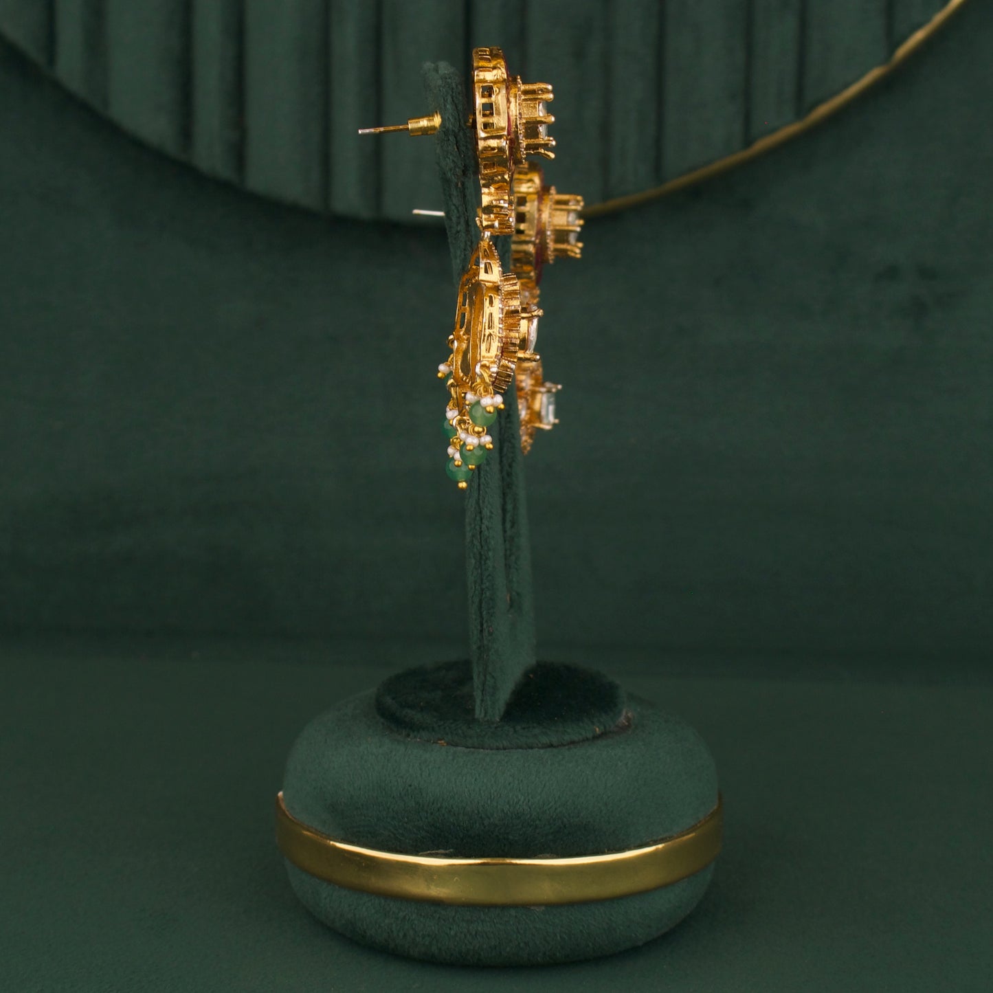 Bridal Moissanite Polki x Kundan Fusion Necklace Set - DULHAN JEWELS