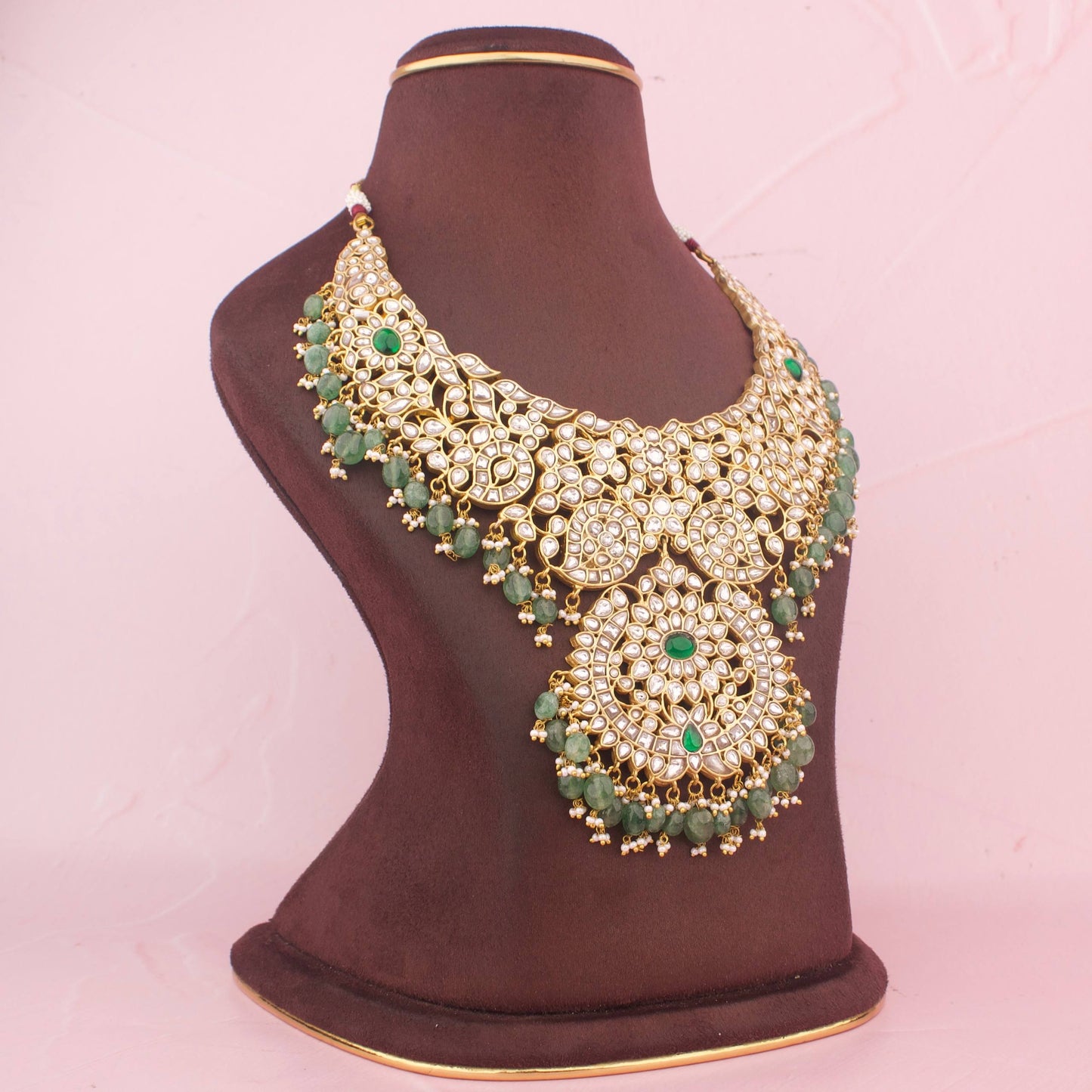 Bridal Edition Jadau Kundan Chand Locket Shaped Necklace