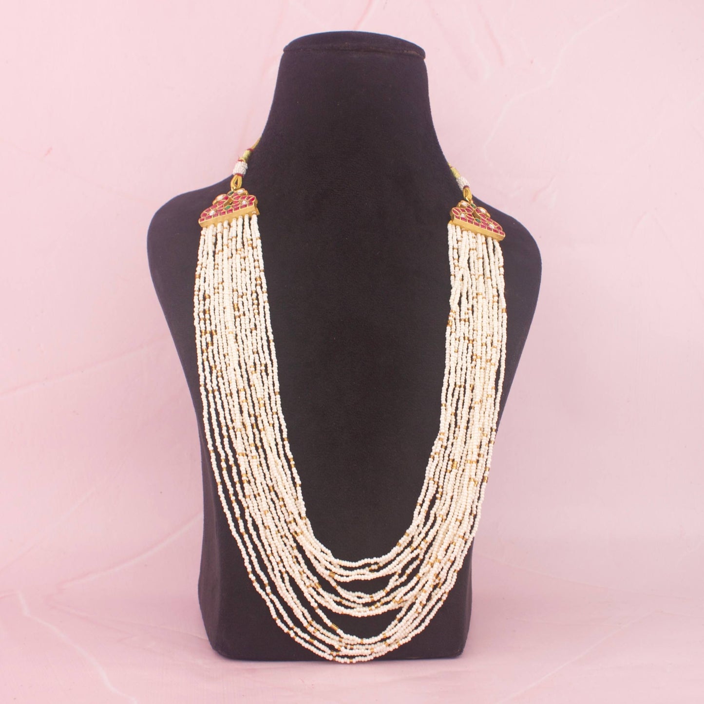 Multi Layer Jadau Kundan Beads Haram