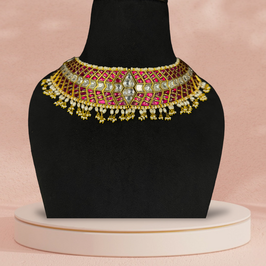Heavy Bridal Jadau Kundan Choker Necklace
