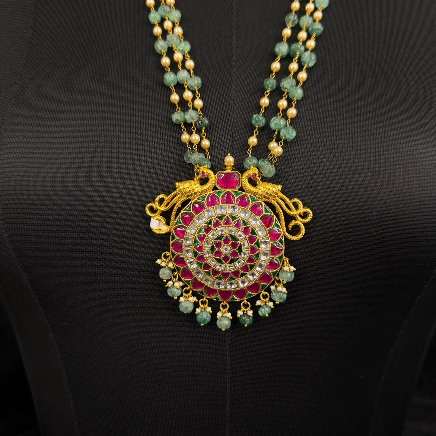 Unique Jadau Kundan Beads Mala