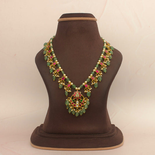 Jadau Kundan Beads Chain Necklace