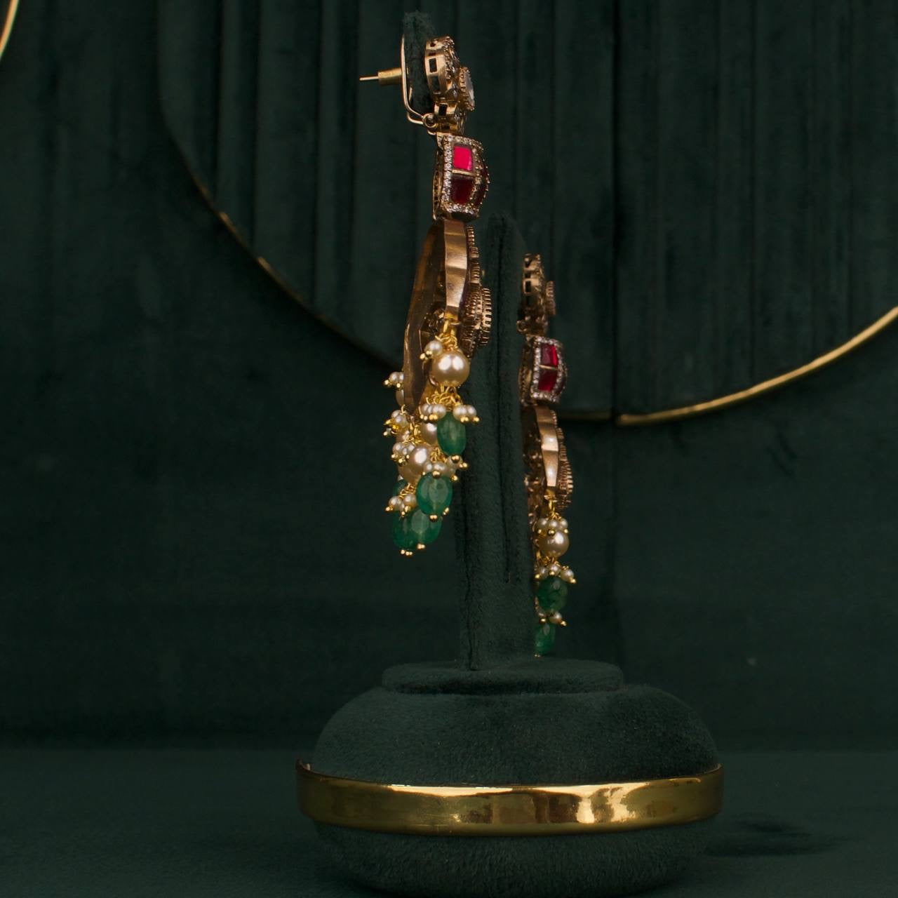 Traditional Fusion Kundan x Polki Necklace Set With Earrings