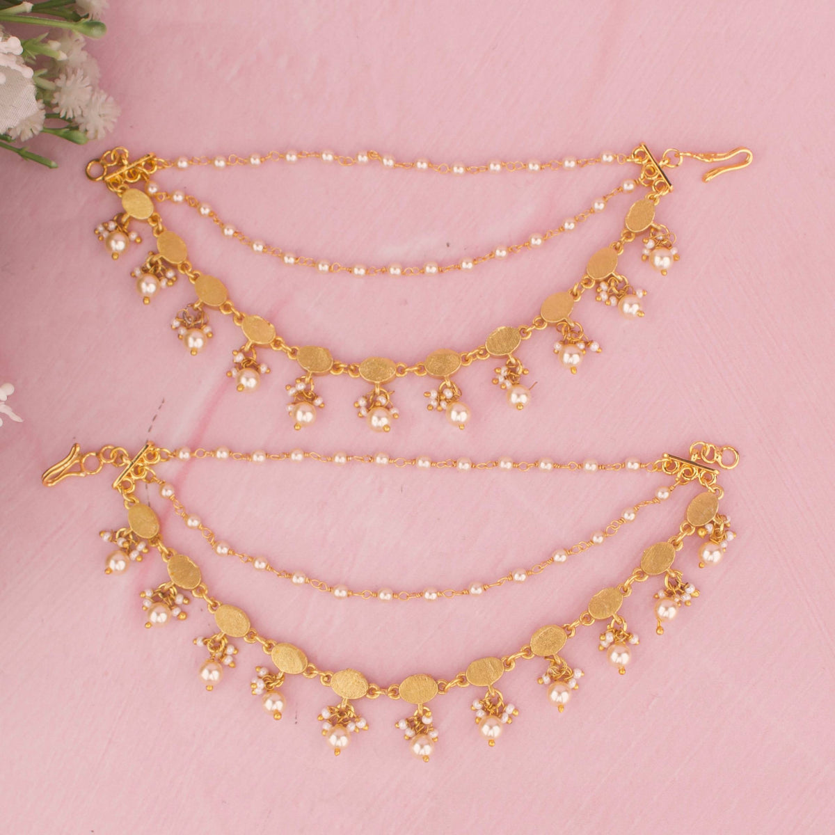 Classic Jadau Kundan Pearl Champasaralu