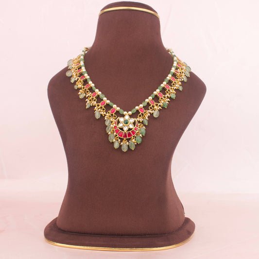 Designer Party Wear Jadau Kundan Necklace – Glamorous Edition